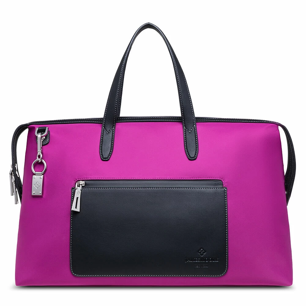 紫色の京都バッグ_前で